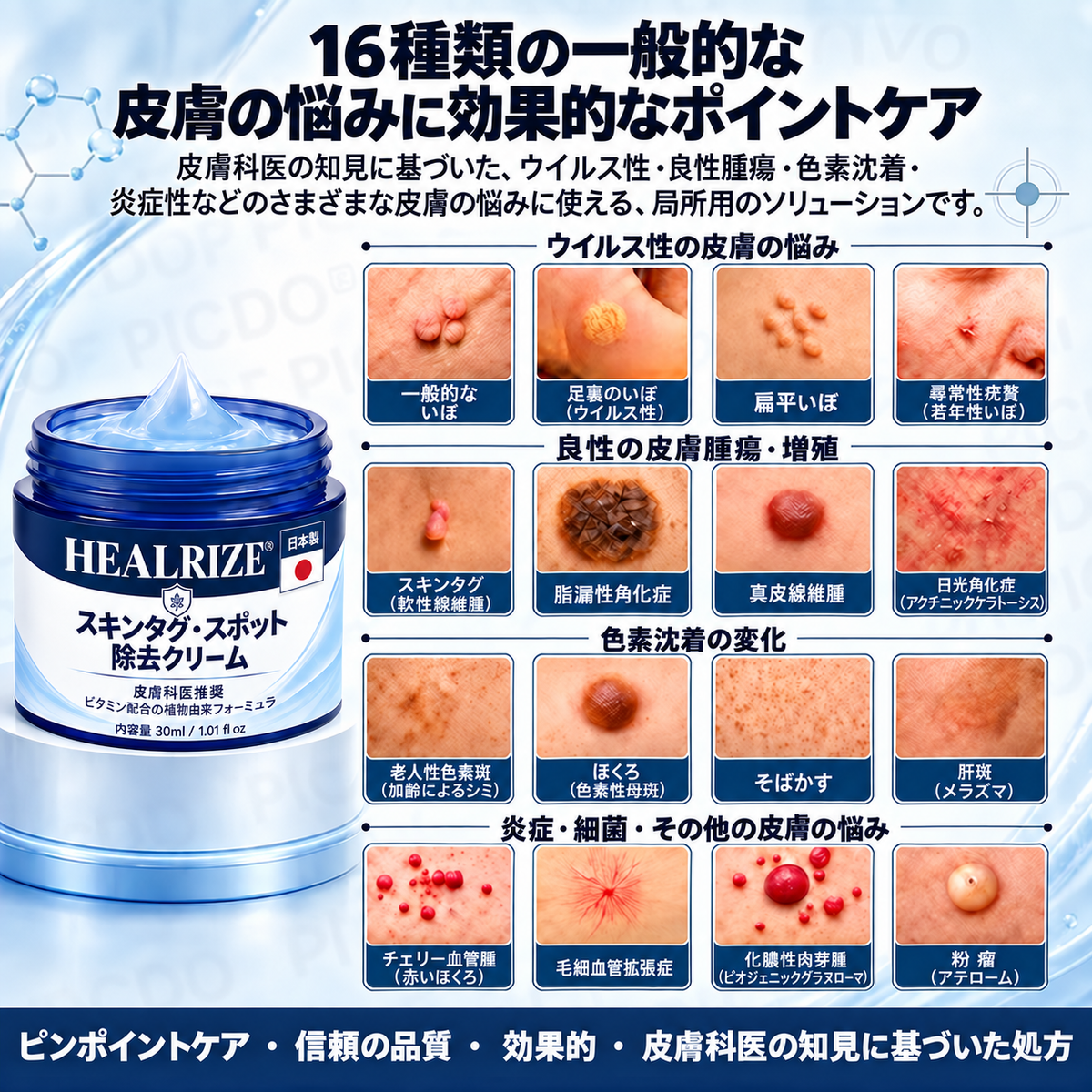 𝐇𝐞𝐚𝐥𝐫𝐢𝐳𝐞® 🥝🩵 肌のイボや気になる色素沈着を7日間集中ケア（やさしい処方で痛みなし・跡が残りにくい）🌿
